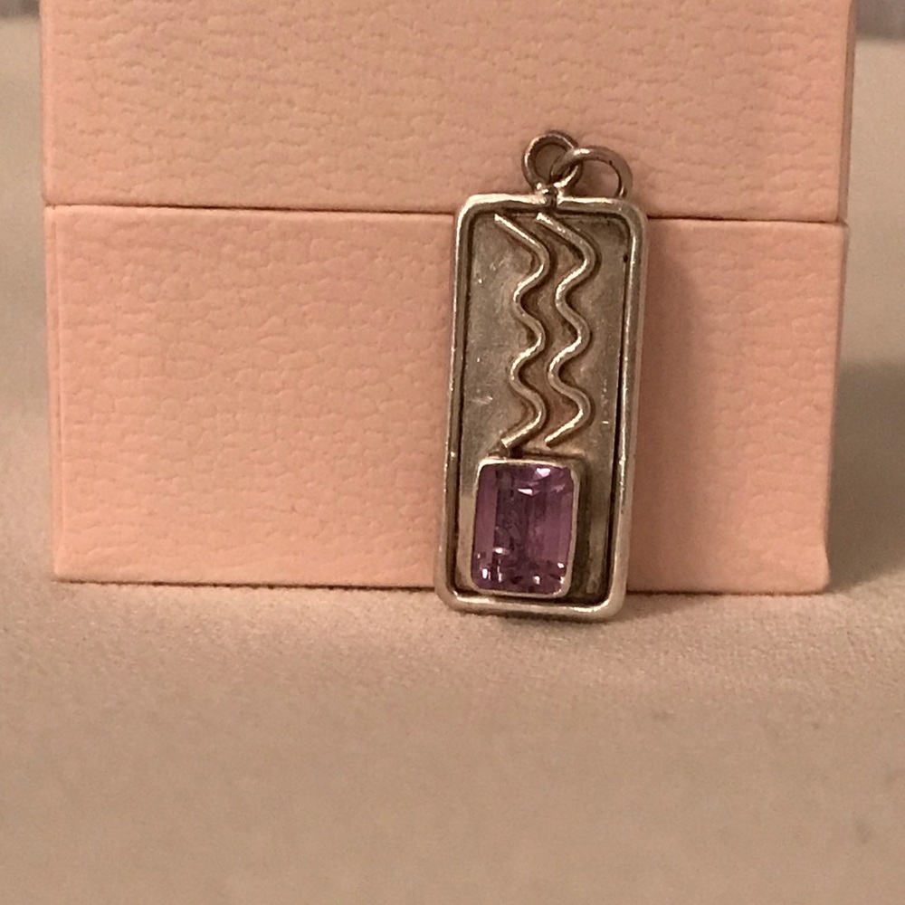 Aquarius Silver & Amethyst Pendant